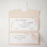 Partecipazione Matrimonio rettangolare con Spiga 11x22  - Codice F1752